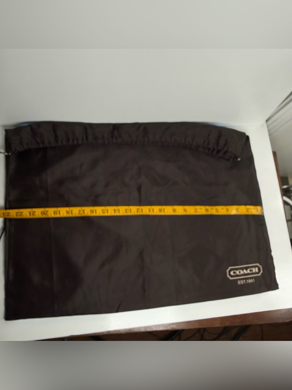 Coach brown sateen Drawstring Dust Bag. 23 by 18 inches.